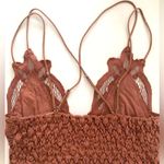 Free People Adella Bralette Women's XS Embroidered Lace Copper Crop Top Coquette Photo 4