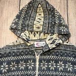 VTG Active Stuff Snowflake Fleece Coat Hoodie Zip Jacket Womens L Christmas USA Gray Size L Photo 1