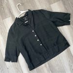 Silkland Collection Shirt silk boxy butto up womens Black (xlarge) classic vtg Size XL Photo 0