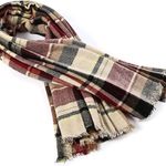 Women's Fall Winter Scarf Classic Tassel Plaid Scarf Warm Soft Chunky Large Blanket Wrap Shawl Scarves Photo 3