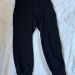 Zella Black Track Pants with Elastic Waistband and Tapered Leg Photo 2