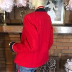 VINTAGE NORTON MCNAUGHTON RED, GOLD & BLUE MILITARY THEME WOOL BLAZER (10) Red Photo 8