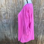Avenue Pink Flowy Ruched Arm 3/4 Sleeve Top Size 3X Photo 3