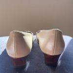 California Magdesian Vintage Cream Ivory Beige Burgundy Brown Leather Pump 6M Size 6 Photo 6