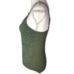 Foschini All Women Olive Green Floral Lace Front Strappy Bodysuit Size 10 Photo 50