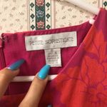 Petite Sophisticate Pink & Orange Floral Business Casual Dress Photo 3