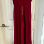 Alice + Olivia 419 Lina V-Neck Sleeveless Jumpsuit in Wine 0 Photo 4