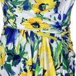 Ralph Lauren Lauren  Dress V-neck Jersey Knit Yellow Blue Floral Women’s Size 12 Photo 9