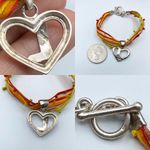 Sterling Silver  Signed Heart Charm Bracelet Photo 7