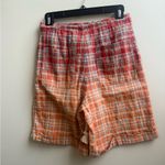POL NWT  Red & Orange Plaid with rope Drawstring Cotton Bermuda Shorts Size S Photo 3
