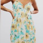 Free People NWT Altura Printed Mini Dress Sunflower Large Photo 0