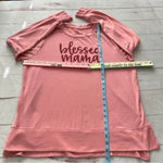 Positivi Tees Women's Long Sleeve Hacci Graphic Tops Peach Glaze Large … Pink Photo 7