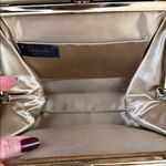 Vintage 50s/60s Gaymode Gold Floral Tapestry Clasp Lock Top Handle Purse Bag Photo 4