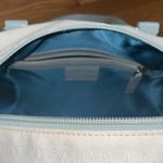 Emporio Armani  Logo‎ Canvas Satchel Shoulder Bag Off White Light Blue Photo 6