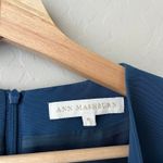 Ann Mashburn  Navy Blue V-Neck‎ 3/4 Sleeve Shift Mini Dress Women’s Size Medium Photo 3