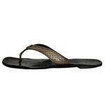 Tory Burch  Thora 2 Leather Thong Sandals Pewter Metallic Tumbled Snake Print 7 M Photo 10