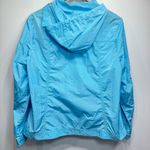 Chico's Chico’s Zenergy Robins Egg Blue Snap Front Hooded Windbreaker w Pockets Size 2/L Photo 2