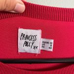 Princess Polly  Red Ribbed Ruched Side Keyhole Back Bodycon Dress size 8 Photo 2