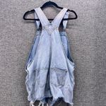 Wild Fable Denim Overalls Small Cottagecore Prairie Shorts Distressed Light Wash Photo 2
