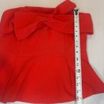Adelyn Rae NWT ANTHROPOLOGIE Bright Red Peplum Corseted Strapless Top Sz Medium Photo 5