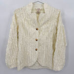 Sundance  Raw Edged Ruffle Jacket Blazer Ivory Cream Boho Chic Romantic 6 Petite Photo 0
