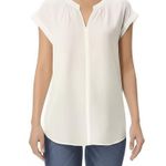 Philosophy Republic Clothing Size XS Ivory Cuffed Short Sleeve Blouse Shirt Photo 0
