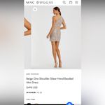 Mac Duggal NWOT |  Nude and Silver hand beaded dress Photo 2