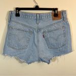 Levi's ✨ Levi’s Women’s Light Wash Distressed 501 Button Fly Shorts 30 Photo 4
