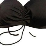 PINK - Victoria's Secret Victoria’s Secret Pink black bandeau lace up back bikini top size medium. Photo 0