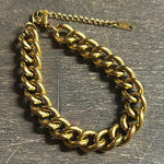 18K Plated Chunky Gold Chain Bracelet Photo 0