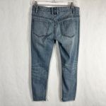 Free People Size 26 Jeans Skinny Cropped Distressed Low Rise Blue Denim 812 Photo 1