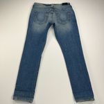 True Religion Audrey Slim Boyfriend Distresed Gold Sequin Inset Jeans Size 26 Blue Photo 8