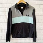 PINK - Victoria's Secret Victoria’s Secret Pink Sweater Size S Quarter Zip Colorblock Pullover Logo Photo 0