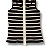 Ralph Lauren Sport Women’s Blue & White Striped Ribbed Fitted Tank Top Size Photo 3