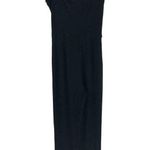 Reformation Jumpsuit Flare Leg Lace Up Ribbed Sleeveless Black M Photo 3