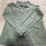 Universal Threads Universal Thread Sage Green Denim Utility Jean Jacket Size M Photo 0