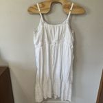 Torrid  Midi Textured Cotton Tiered Dress Size 4X White Summer Vacation Beach‎ Photo 3