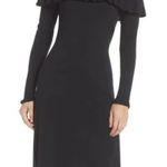 Lilly Pulitzer ‎ Moda Off The Shoulder Black Sweater Dress Long Sleeve Medium Photo 0