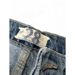 Free People | 28 | Women's Ripped Raw-hem Straight-leg Capri Cropped Jeans TEDO Photo 4