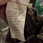 Moda Vintage 90s Sheer Floral Lace Crop Top Long Sleeve Black Gold  Int’l Photo 7