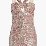 Saylor Sabryna Sequin Ruched Halter Minidress NWT size medium Photo 1
