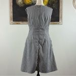 Gumac White Black Gingham Sleeveless Bow Dress Size Medium Photo 3
