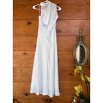 NWOT Lulus Distinctive Charm White Satin Asymmetrical Midi Dress Wedding Size S Photo 3