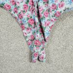 VTG Gitano Womens Top S Chambray Floral Button Up Crop Tie Western Rodeo 90s Blue Photo 4