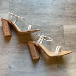 Schutz Gimenez Pearl Leather Strap And Cork 4” Heel Sandal Size 11B Photo 4