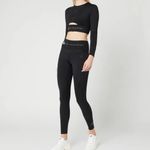 Adidas by Stella McCartney Training Long Sleeve Crop Top sports bra size XS NWOT Black Photo 2