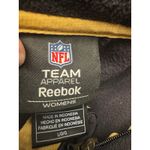 New orleans Saints Reebok fleece black and gold zip up jacket women's large Photo 1
