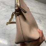 Michael Kors  Pale Pink Leather Domed Satchel Handbag Crossbody Gold Chain Photo 4