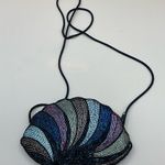 VINTAGE MAGID Handmade Beaded Crossbody Formal Shell Handbag Black Photo 0