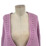 Free People Come Together Purple Blue Ombre Sweater Tunic Size Large Photo 3